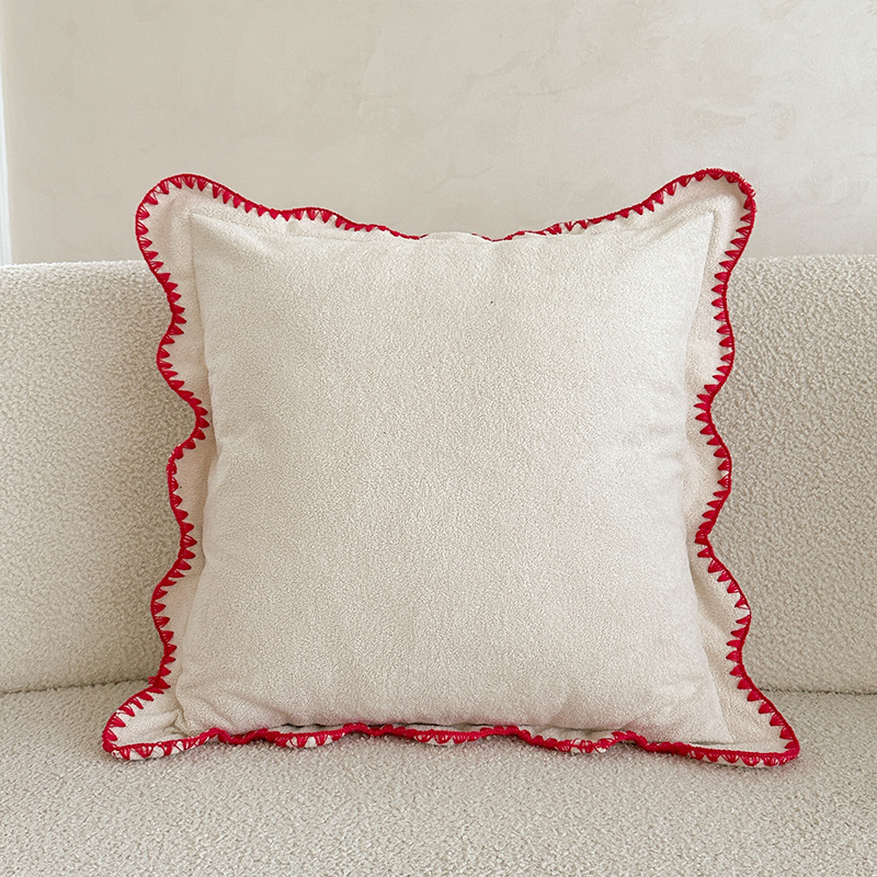 Cozy Scalloped Solid Pillow Cover - Stylish Home Decor - Image 6