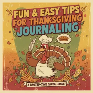 Fun & Easy Tips for Thanksgiving Journaling | Gratitude Journal Guide | Digital Download eBook for Holiday Reflection, Mindfulness & Thankful Writing Prompts