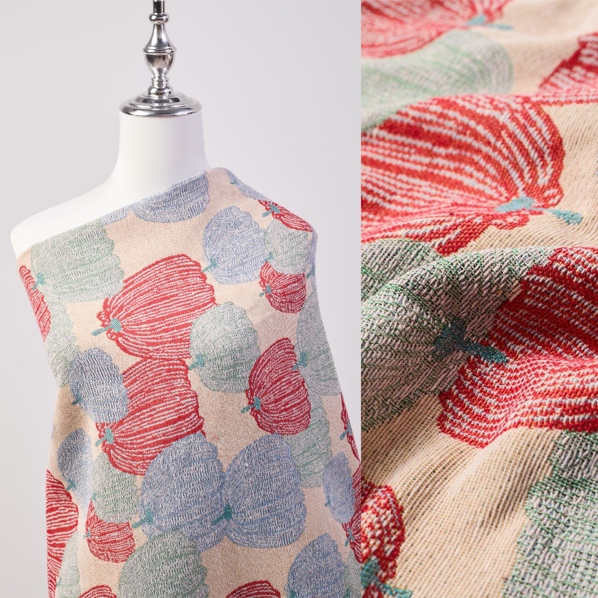 Retro Pumpkin Jacquard Fabric - Versatile DIY Cloth for All Seasons - Image 2