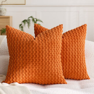 Cozy Corduroy Solid-Color Pillowcases - Stylish Home Decor