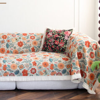 Jacquard Floral Sofa Cover - Stylish and Multifunctional Protection