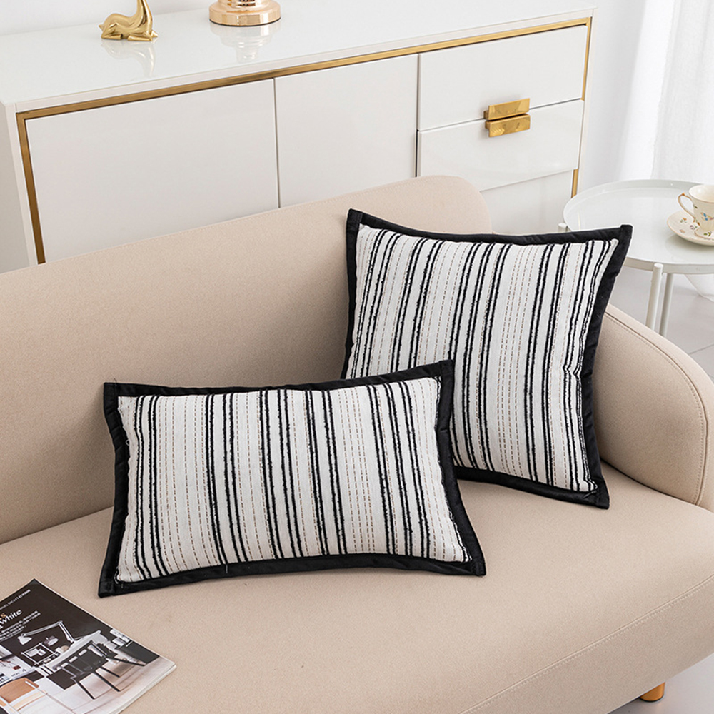 Soft Chenille Striped Pillowcase - Stylish Home Accessory - Image 4
