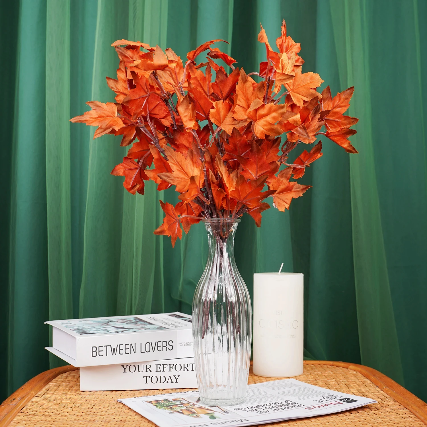 Artificial Maple Leaf Garland - Autumn Harvest & Thanksgiving Décor - Image 4
