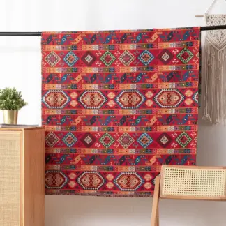 Boho Jacquard Fabric Cloth – Ethnic Style Curtain, Tablecloth & Sofa Cover (59x39in)