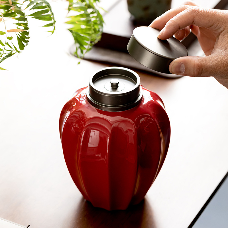 Elegant Ceramic Double-Lid Storage Jar – Tea, Jewelry & Kitchen Organizer - Image 4