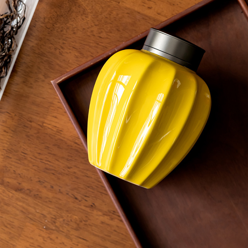 Elegant Ceramic Double-Lid Storage Jar – Tea, Jewelry & Kitchen Organizer - Image 5