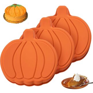 3PCS 7-Inch Silicone Pumpkin Cake & Pancake Mold Set – Fall Baking Essentials