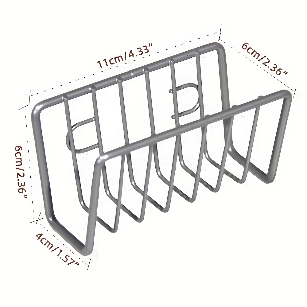 Stainless Steel Self-Draining Sponge Holder with Suction Cup - Image 5