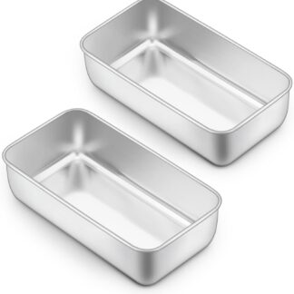 3PCS Stainless Steel Non-Stick Bread & Baking Pan Set – Easy Clean, Even Heating