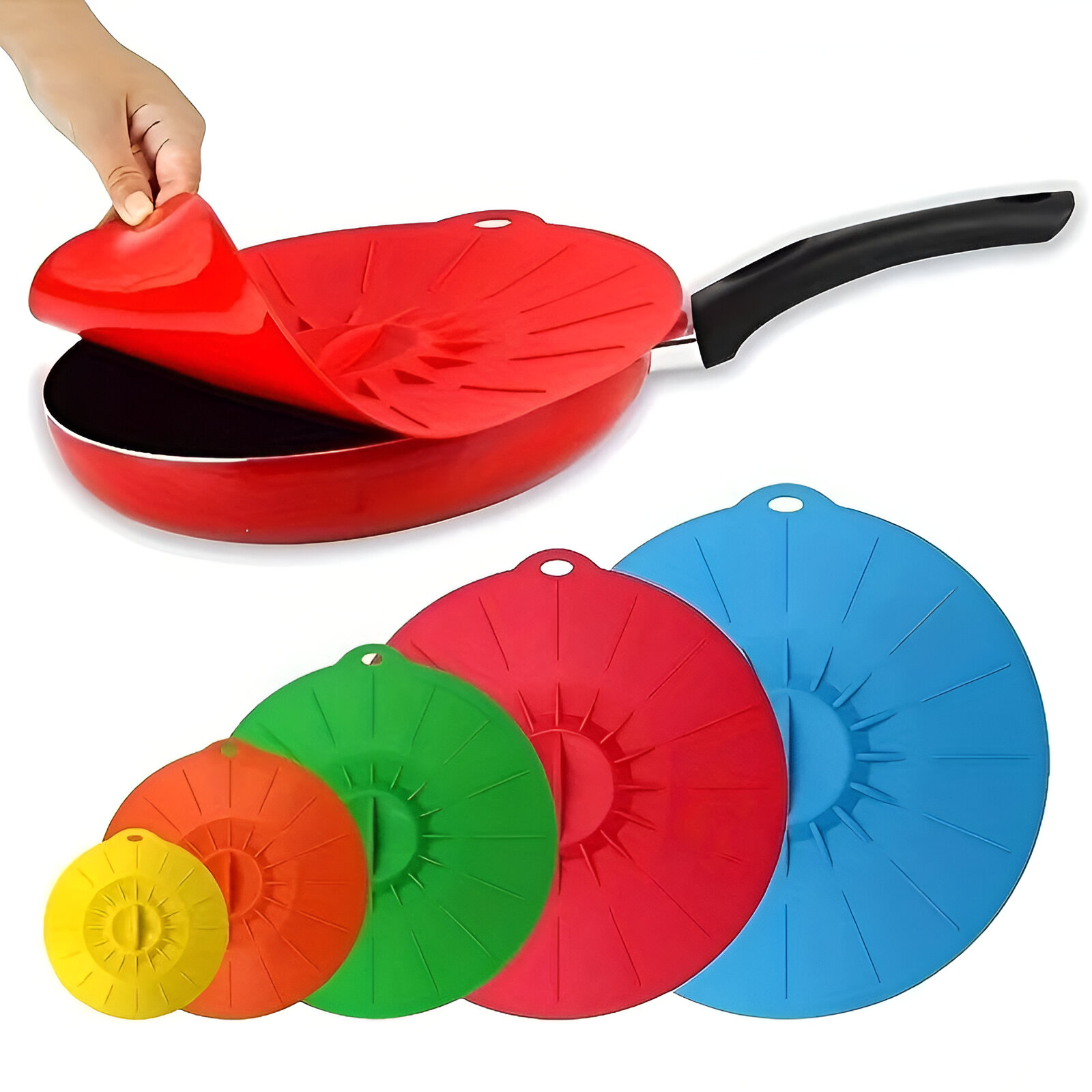 5pcs Silicone Suction Lids - Image 5