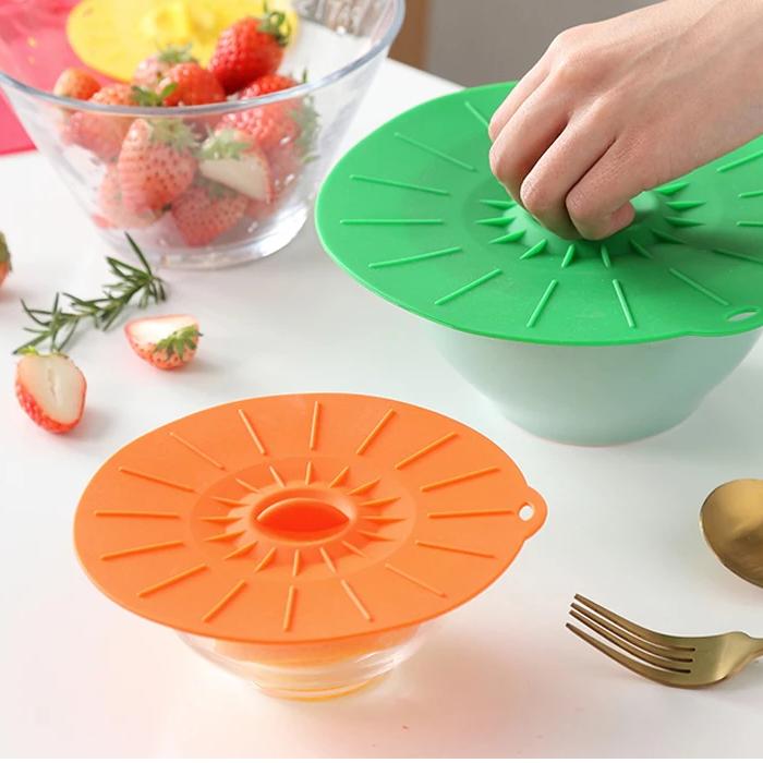 5pcs Silicone Suction Lids
