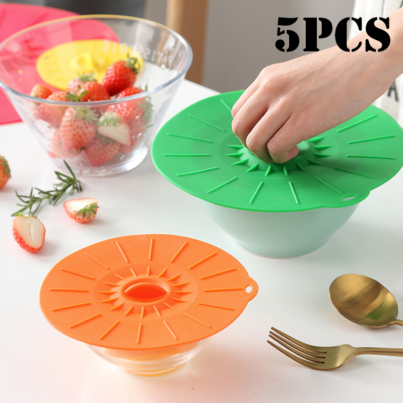 5pcs Silicone Suction Lids - Image 2