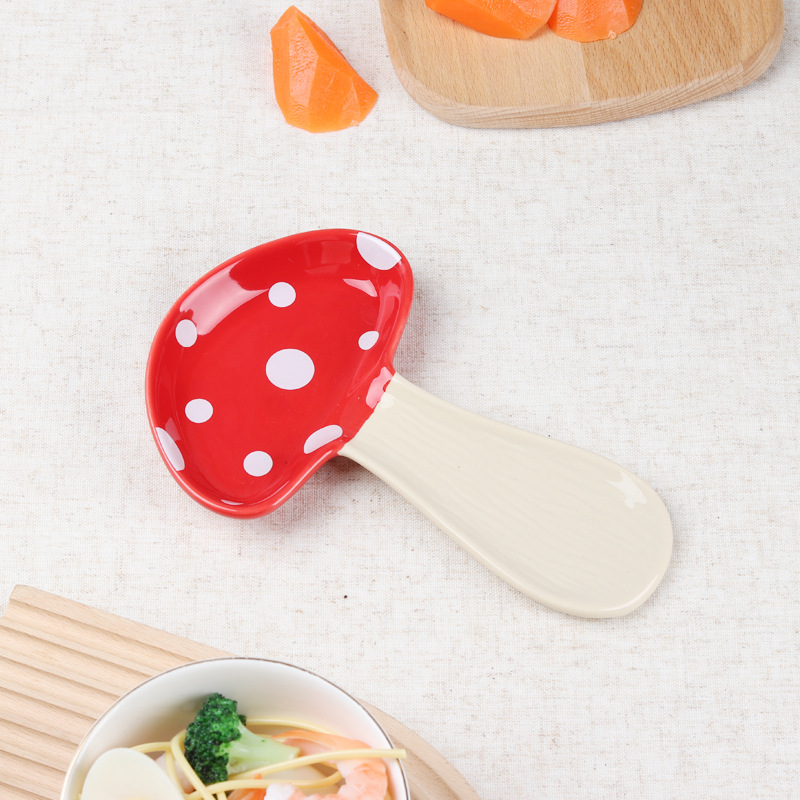 Charming Mushroom Ceramic Spoon & Utensil Holder - Image 5