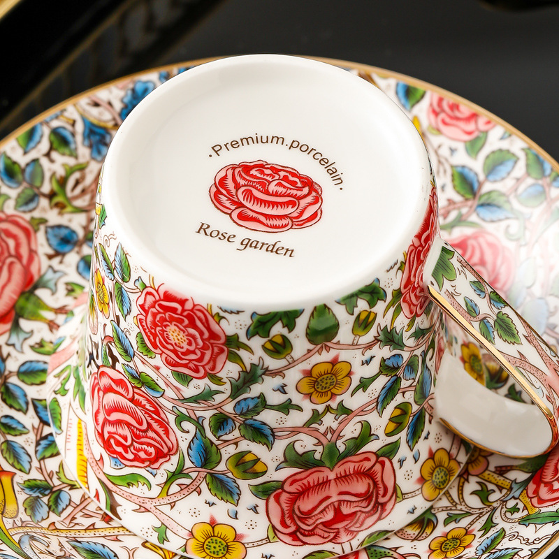 Luxury European Painted Flower Coffee Mug - Image 4