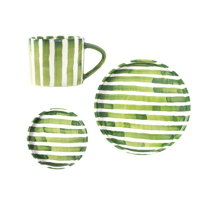 Hand-Painted Ceramic Mug and Plate Set - Image 5
