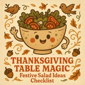 Thanksgiving Table Magic: Festive Salad Ideas Checklist | Printable Holiday Salad Guide | Easy Thanksgiving Recipes | Digital Download