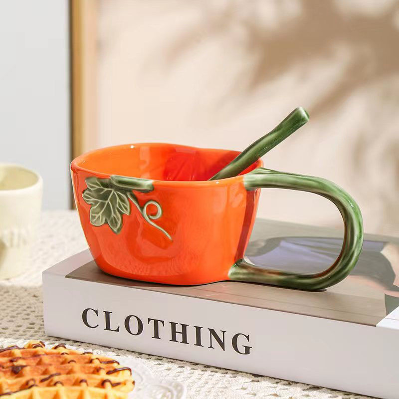 Elegant Large Handle Ceramic Coffee Mug - Image 6