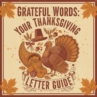 Grateful Words: Your Thanksgiving Letter Guide | How to Write a Letter of Thanks to Someone at Thanksgiving | Digital Gratitude Writing eBook & Printable Guide