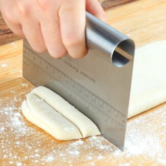 Stainless Steel Dough Scraper & Pastry Cutter – Multi-Purpose Baking Tool