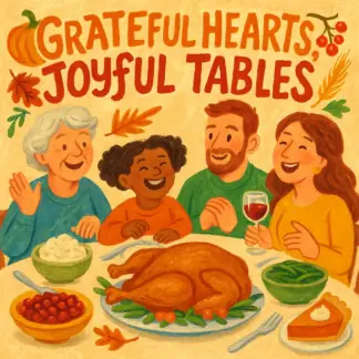 Grateful Hearts, Joyful Tables | A Thanksgiving Guide to Meaningful Gratitude & Celebration | Digital Download for Families, Journals & Creative Traditions