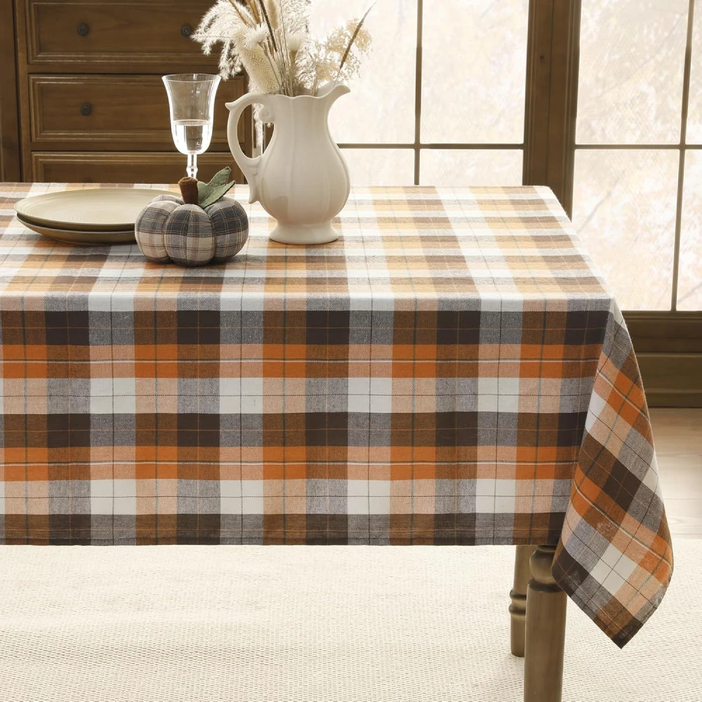 Autumn Plaid Tablecloth for Fall & Thanksgiving Décor - Image 3