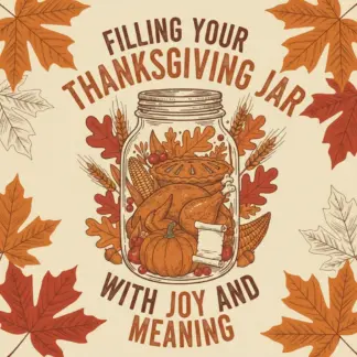 Filling Your Thanksgiving Jar with Joy and Meaning | Gratitude eBook Guide for Families | Digital Download for What to Write in a Thanksgiving Gratitude Jar | Printable PDF for Daily Thankfulness Practice