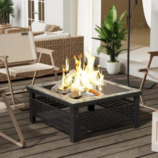 30-Inch 3-in-1 Outdoor Fire Pit Table