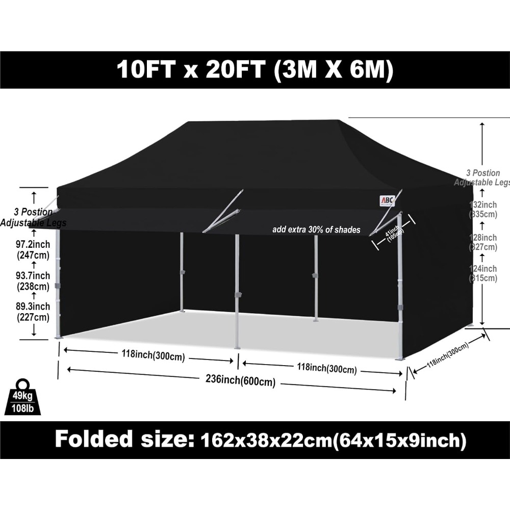 10x20 Pop Up Canopy Tent with Sidewalls - Ultimate Outdoor Shelter - Image 7