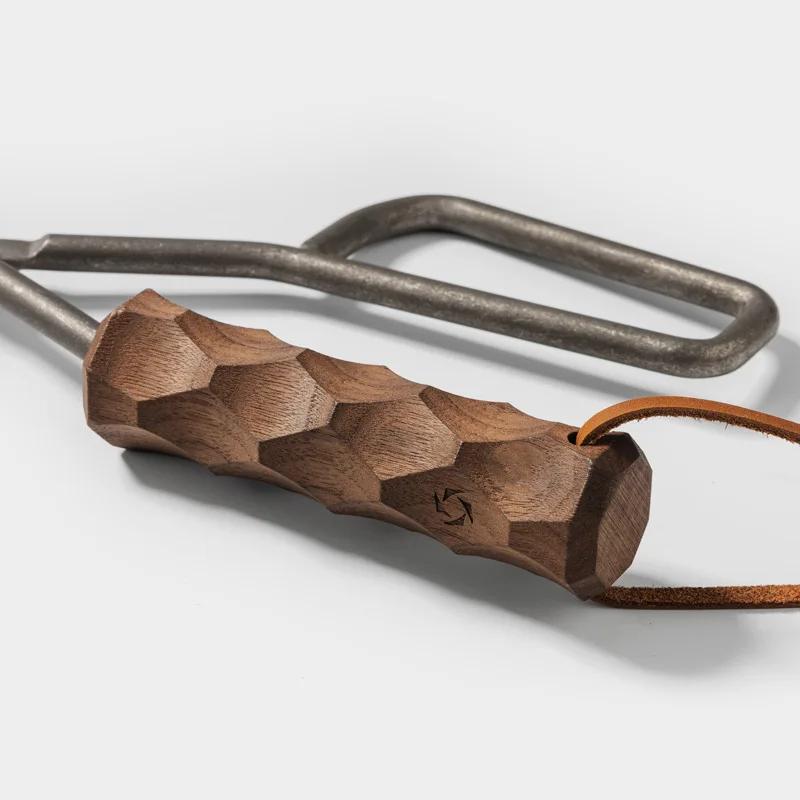 Titanium Wood & Charcoal Tongs for Outdoor Cooking and Camping - Image 5