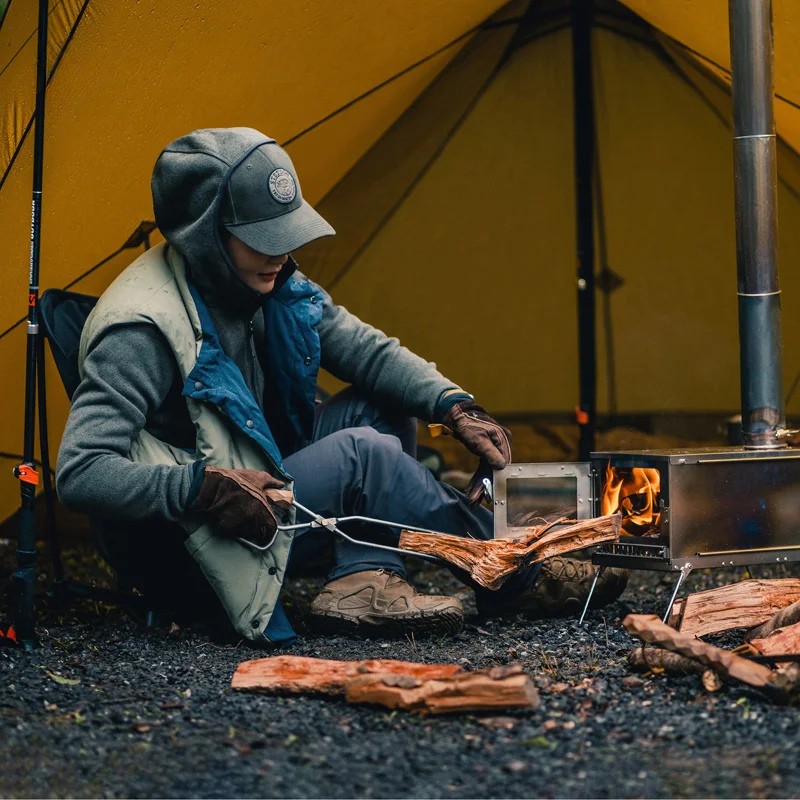 Titanium Wood & Charcoal Tongs for Outdoor Cooking and Camping - Image 4