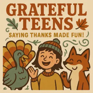 Grateful Teens: Saying Thanks Made Fun! | A Fun Guide on How to Teach Teens to Say Thanks at Thanksgiving | Printable eBook & Digital Download for Parents, Teachers & Families