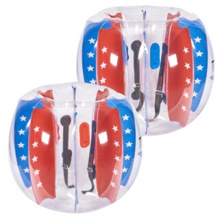 2-Pack 4FT Inflatable Bumper Balls for Kids & Teens – Durable PVC Body Zorb Balls