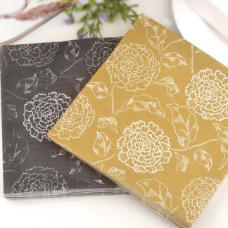 Luxury 2-Ply 13-Inch Printed Paper Napkins for Parties & Weddings – 20 Pack