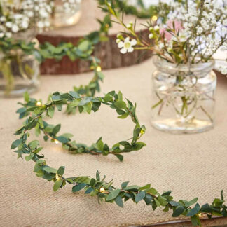 2M 20LED Green Leaf Garland Fairy String Lights for Decor