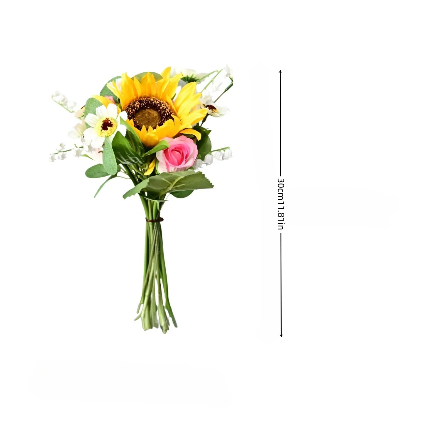 Sunflower & Rose Artificial Bouquet – Bright Home & Wedding Décor - Image 6