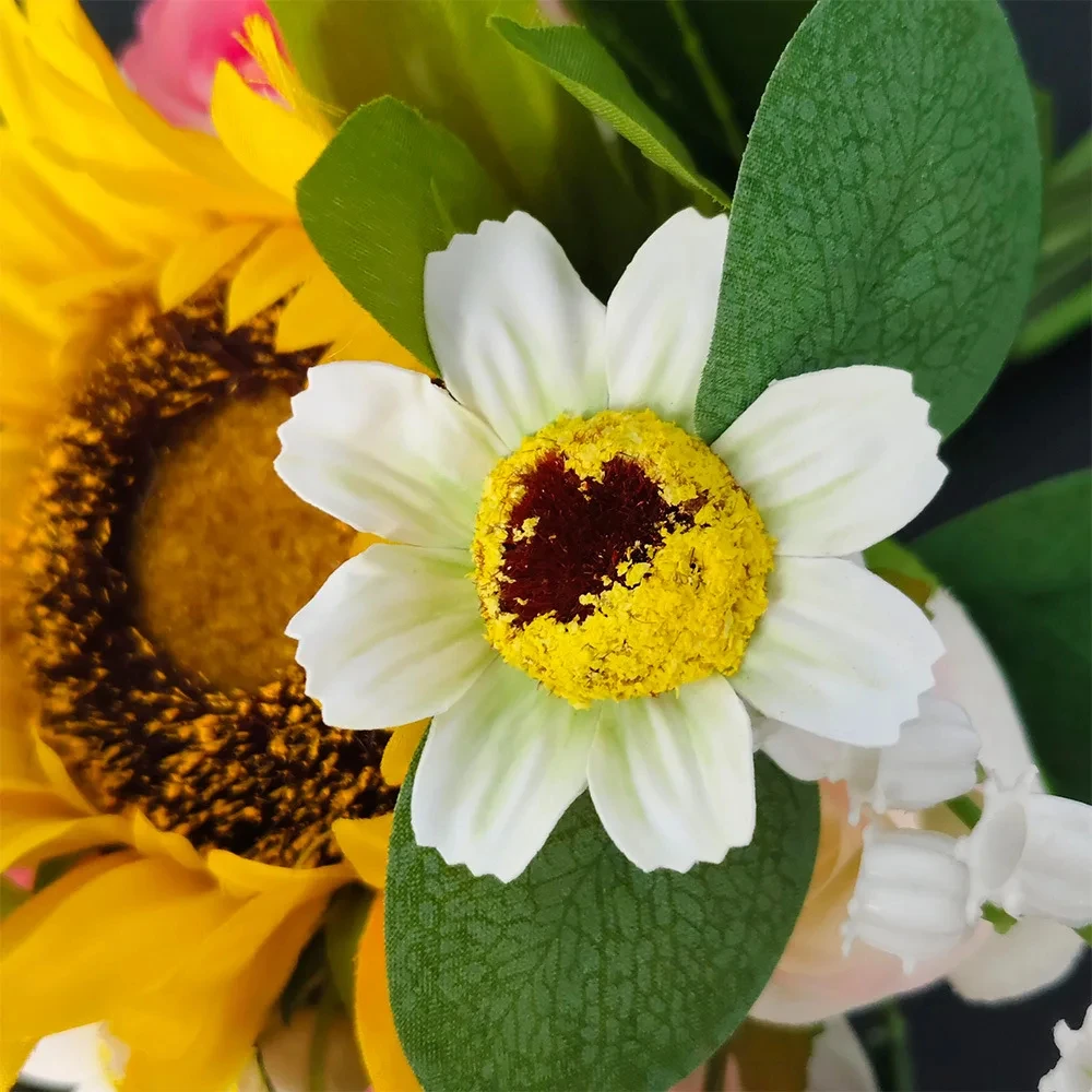 Sunflower & Rose Artificial Bouquet – Bright Home & Wedding Décor - Image 4