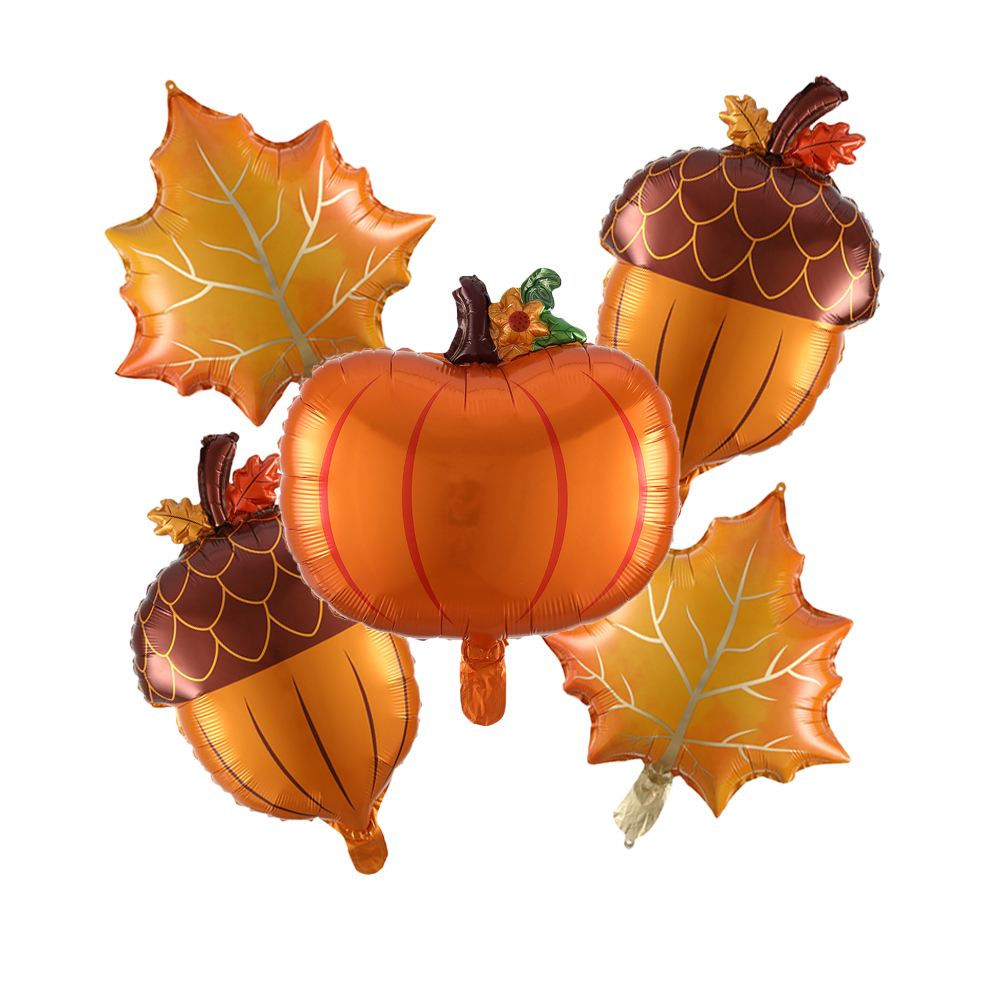 Pumpkin, Maple Leaves & Pine Cones