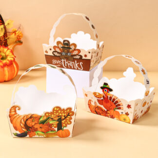 6 Pcs Festive Paper Candy Baskets - Perfect for Holiday Cheer