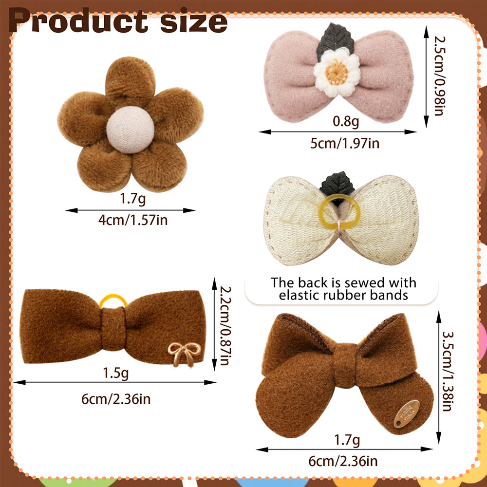 100pcs Dog Hair Bows with Rubber Bands for Small Dogs - Image 5