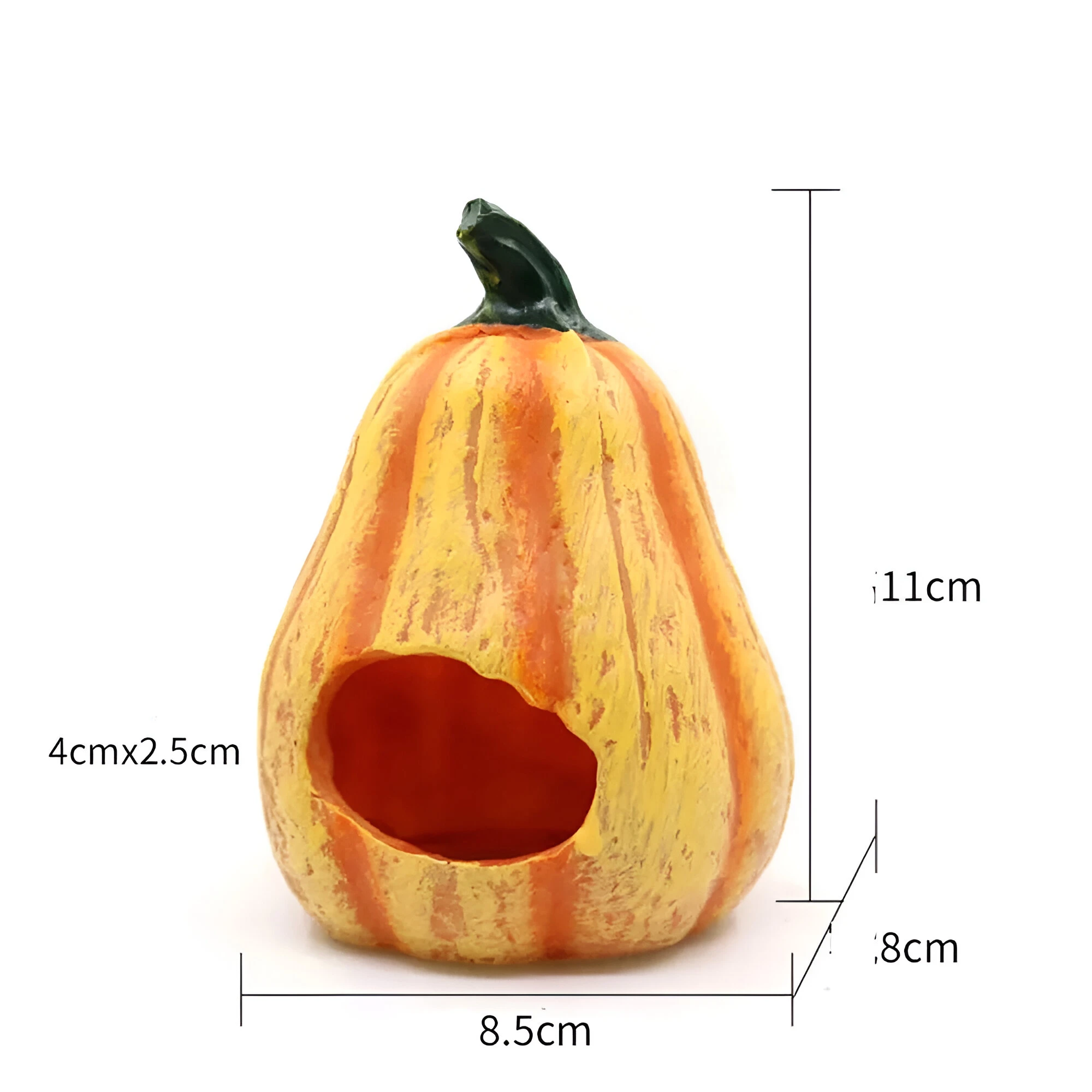 Pumpkin Fish Shelter Aquarium Decoration - Resin Ornament - Image 5