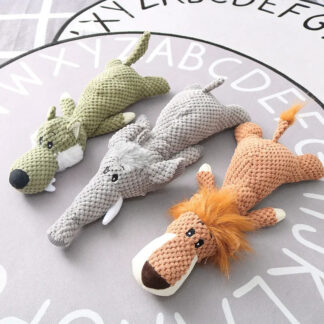 Interactive Plush Dog Toy – Cute Animal Teething & Squeaky Play Companion