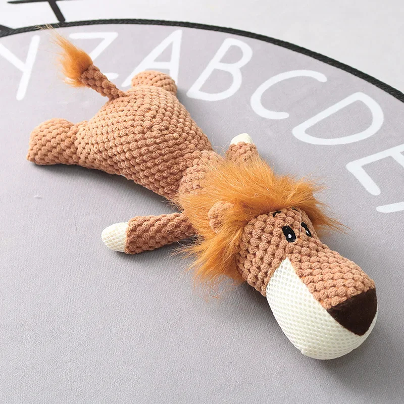 Interactive Plush Dog Toy – Cute Animal Teething & Squeaky Play Companion - Image 3