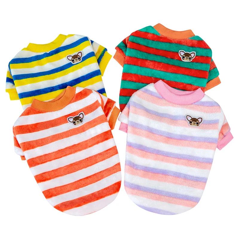 Cozy Autumn & Winter Rainbow Striped Pet Hoodie for Cats & Dogs - Image 5