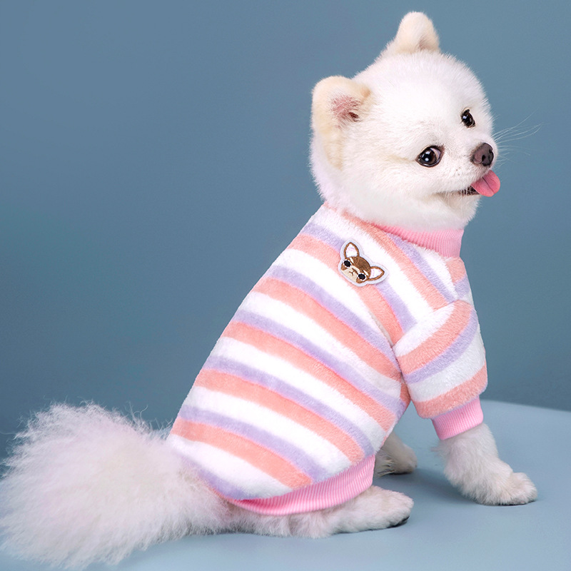 Cozy Autumn & Winter Rainbow Striped Pet Hoodie for Cats & Dogs - Image 2
