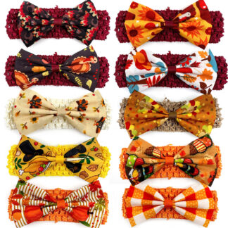 Thanksgiving Dog Bow Tie Set – 30pcs Fall Pet Accessories for All Sizes