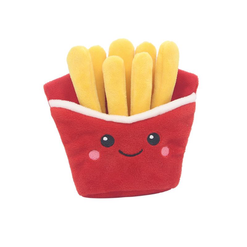 Fun Hamburger & Milkshake Dog Chew Toys - Squeaky Plush Pet Accessories - Image 4