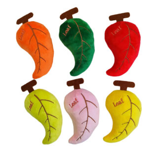 Leafy Plush Pet Chew Toy – Durable Squeaky Fun for Dogs & Cats