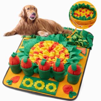 Interactive Dog Snuffle Mat – 28x20in Pulling Carrots Food Blanket