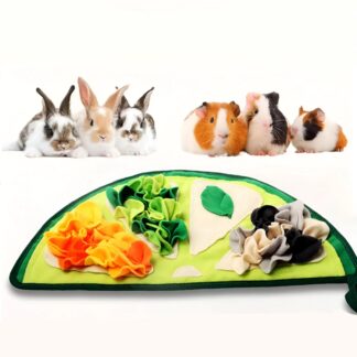 Lemon-Shaped Pet Sniffing Pad & Chew Toy Cushion for Small Animals