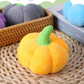 Interactive Pumpkin Plush Dog Toy
